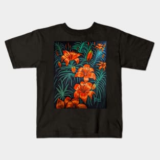 Tiger Lily Flowers Kids T-Shirt